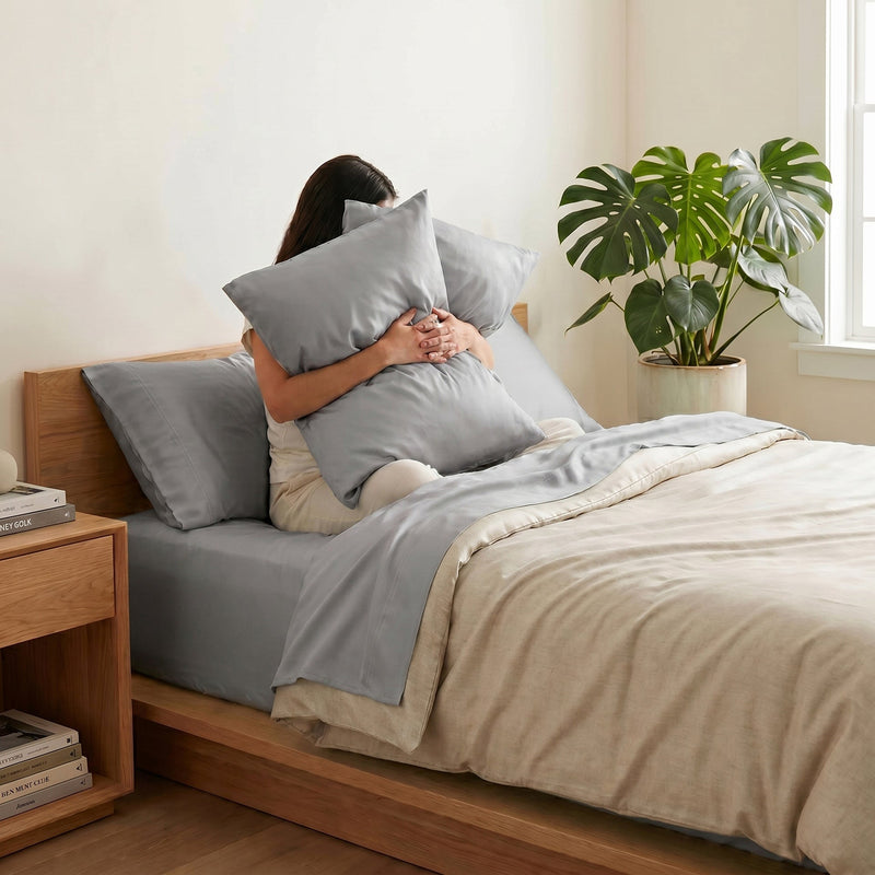 TENCEL Lyocell Sheet Set 4-Piece Moisture-Wicking All-Season Sleep