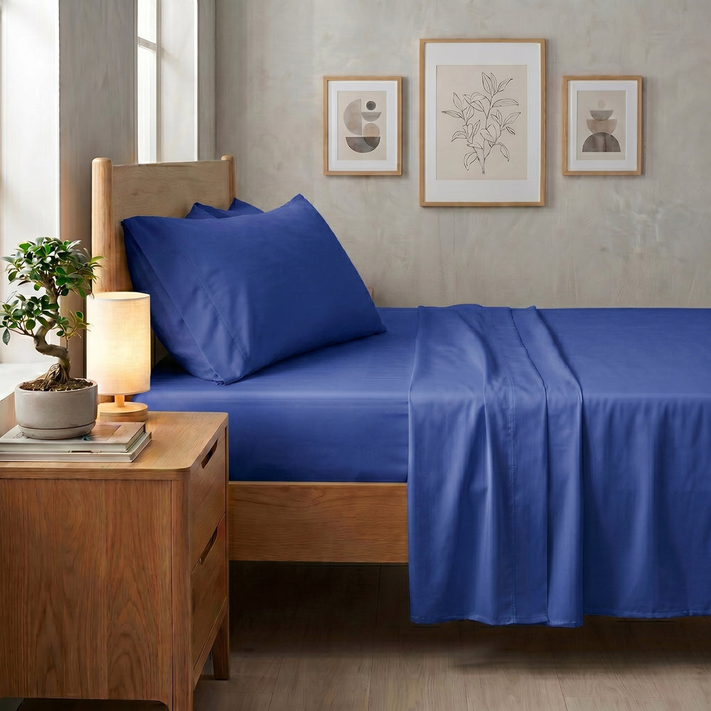 TENCEL Lyocell Sheet Set 4-Piece Moisture-Wicking All-Season Sleep Media 46