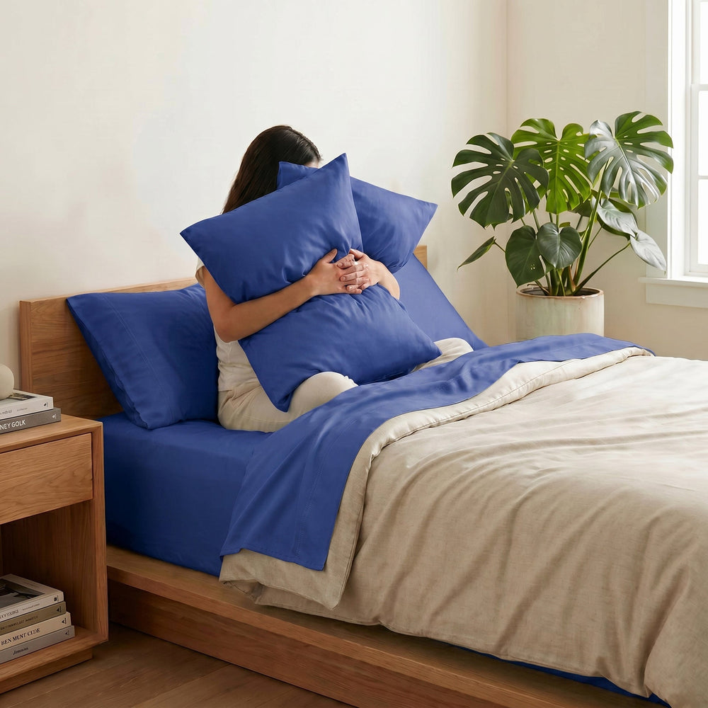 TENCEL Lyocell Sheet Set 4-Piece Moisture-Wicking All-Season Sleep Media 42