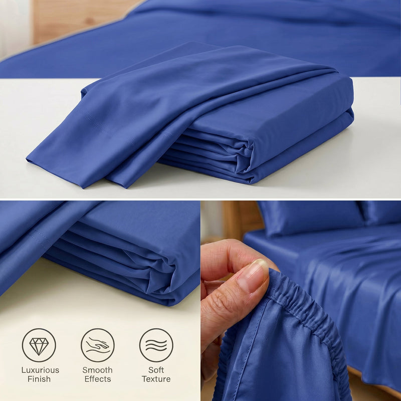 TENCEL Lyocell Sheet Set 4-Piece Moisture-Wicking All-Season Sleep