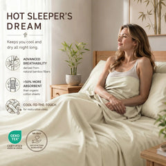 Bamboo Sheet Set Organic Bamboo & Oeko-Tex Certified Soft Sleep Comfort perspective