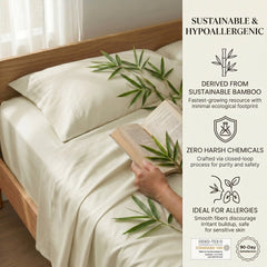 Bamboo Sheet Set Organic Bamboo & Oeko-Tex Certified Soft Sleep Comfort perspective