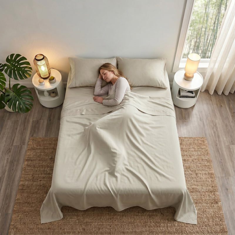 TENCEL Lyocell Sheet Set 4-Piece Moisture-Wicking All-Season Sleep