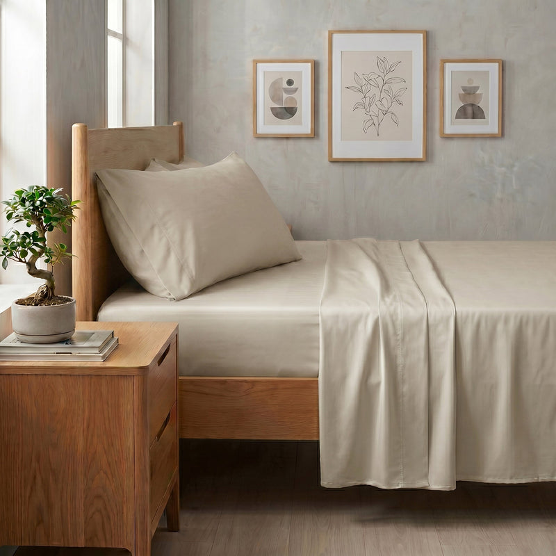 TENCEL Lyocell Sheet Set 4-Piece Moisture-Wicking All-Season Sleep