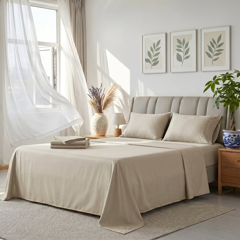 TENCEL Lyocell Sheet Set 4-Piece Moisture-Wicking All-Season Sleep Media 84
