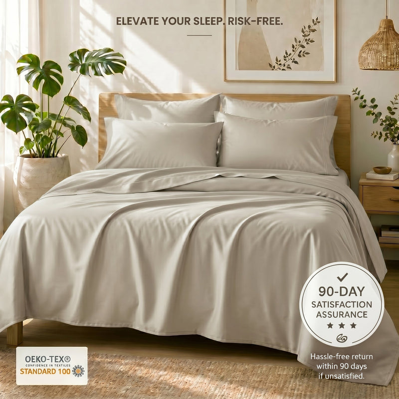 TENCEL Lyocell Sheet Set 4-Piece Moisture-Wicking All-Season Sleep