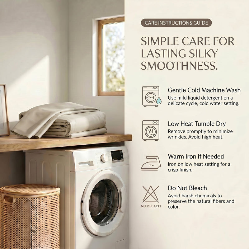 TENCEL Lyocell Sheet Set 4-Piece Moisture-Wicking All-Season Sleep