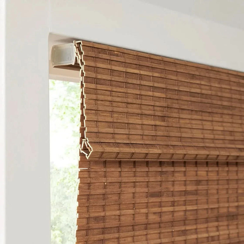 Bamboo Roman Shade Light Filtering 64-Inch Window Covering For Living Room