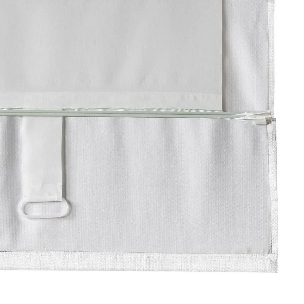 Cordless Roman Shade Polyester White Casual Living Room Window Treatment Media 8