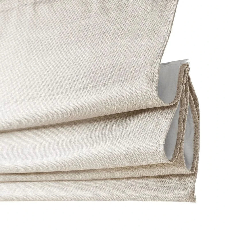 Basketweave Room Darkening Cordless Roman Shade Polyester Minimalist