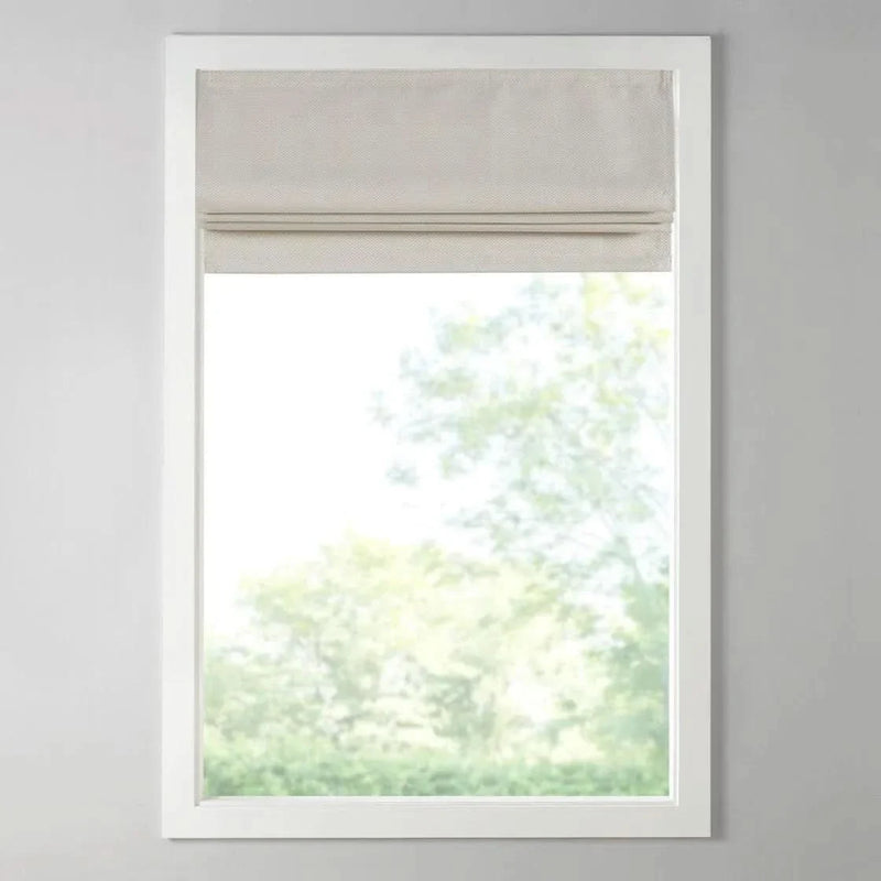 Basketweave Room Darkening Cordless Roman Shade Polyester Minimalist
