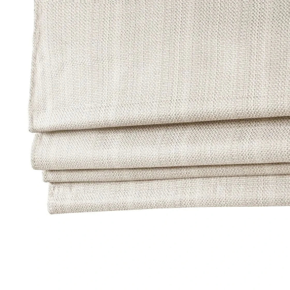 Room Darkening Cordless Roman Shade Ivory Basketweave Polyester Casual Media 14