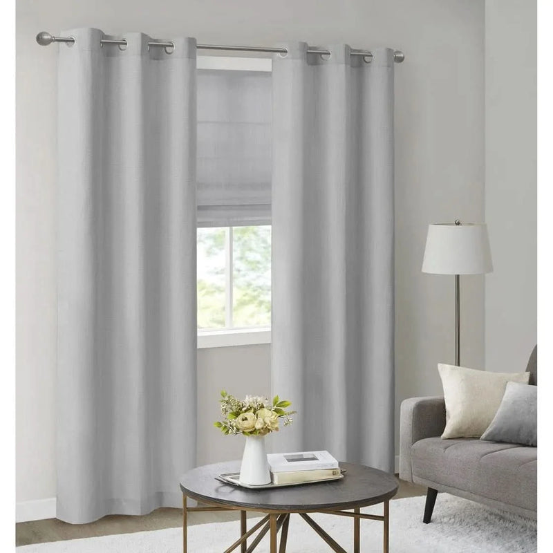 Room Darkening Roman Shade Cordless Basketweave Polyester Casual Window Shade