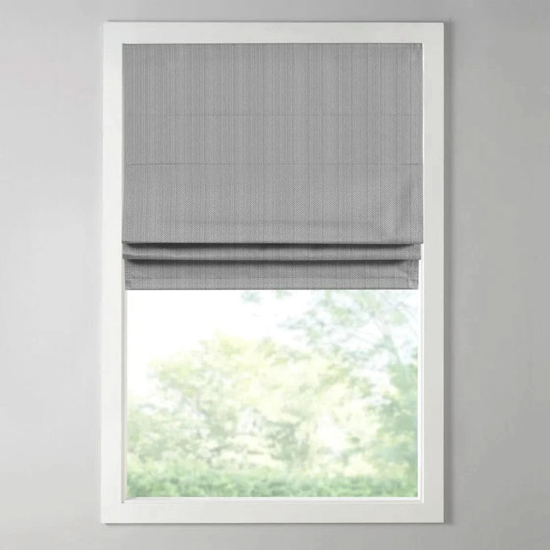 Room Darkening Cordless Roman Shade Polyester Basketweave Casual Look