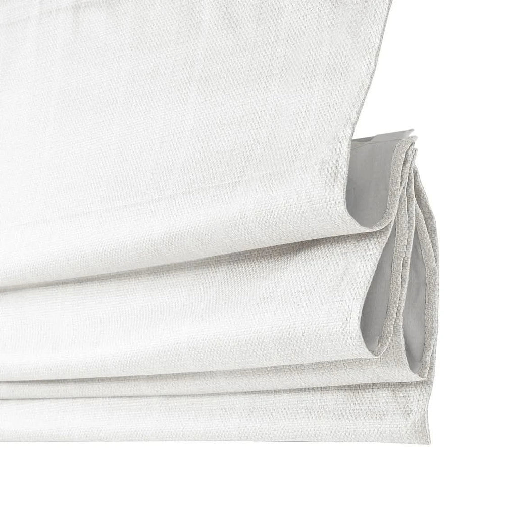 Cordless Roman Shade Polyester White Room Darkening For Living Room Privacy Media 10