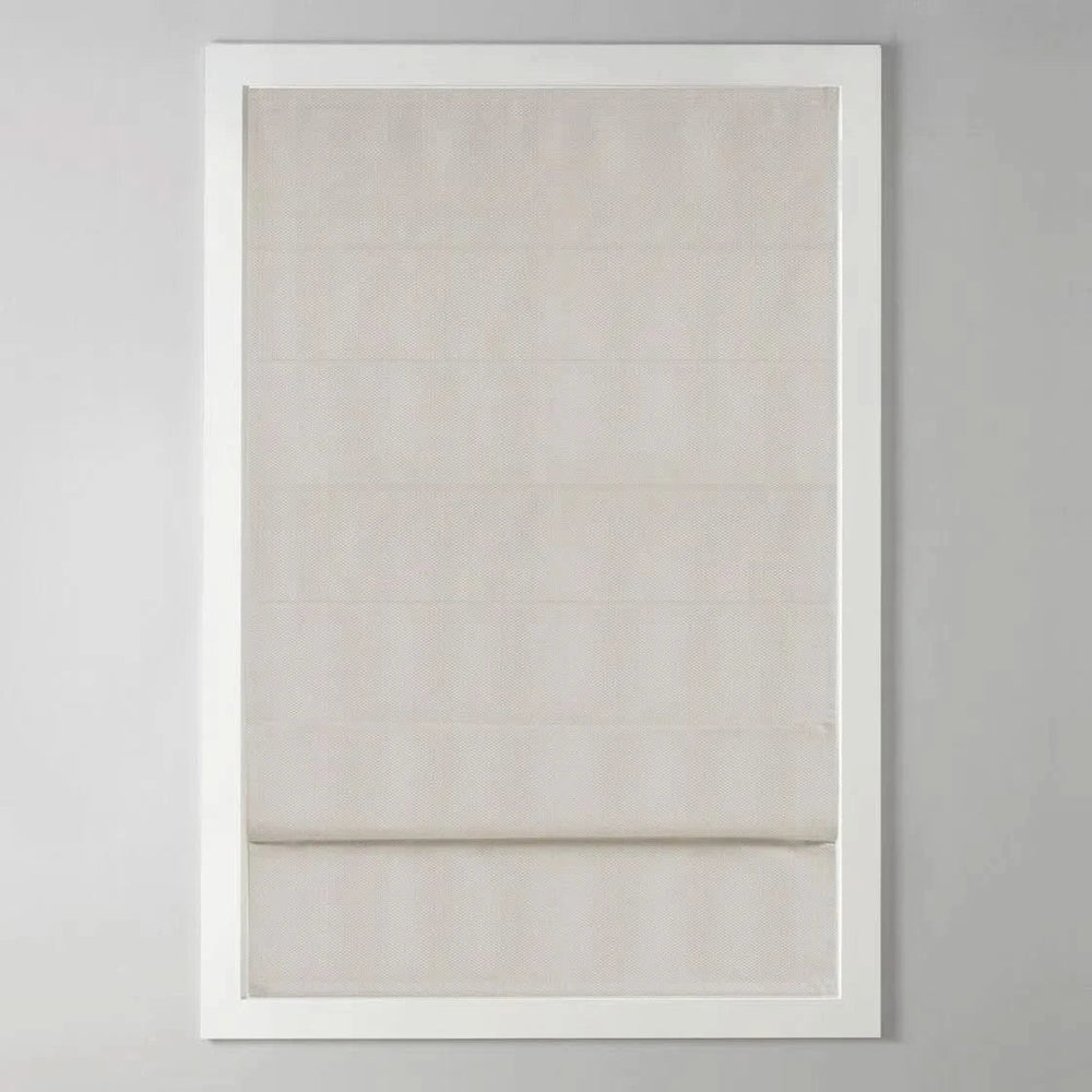 Room Darkening Roman Shade Polyester Cordless 64 Inch Long Window Covering Media 8