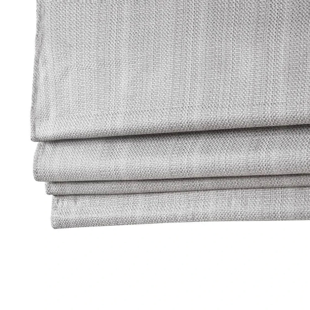 Cordless Roman Shade Basketweave Polyester Room Darkening Window Treatment Media 17