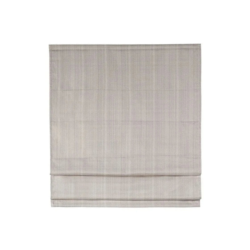 Roman Shade Basketweave Polyester Cordless Room Darkening Window Treatment