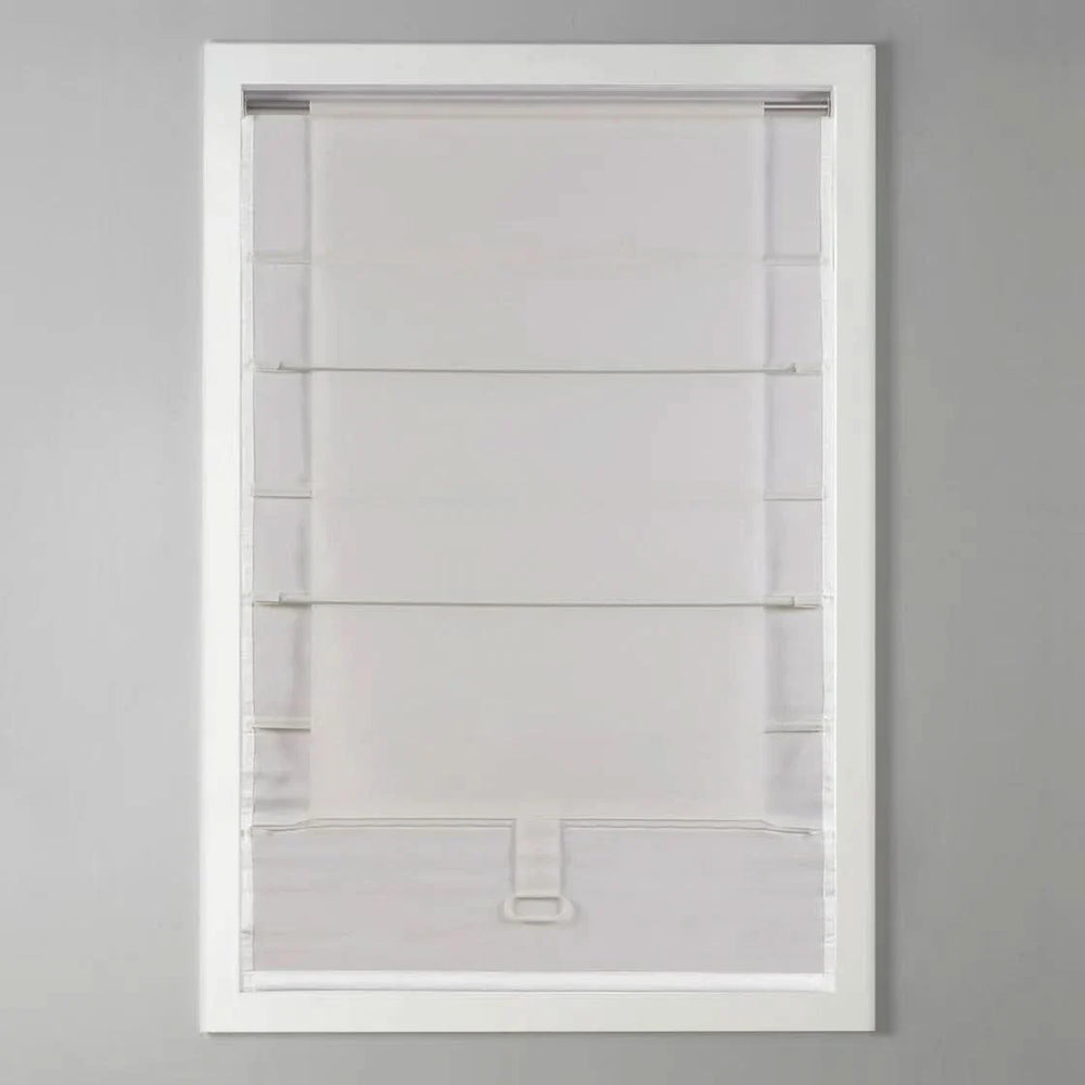 Room Darkening Cordless Roman Shade Polyester Casual Window Treatment Media 4