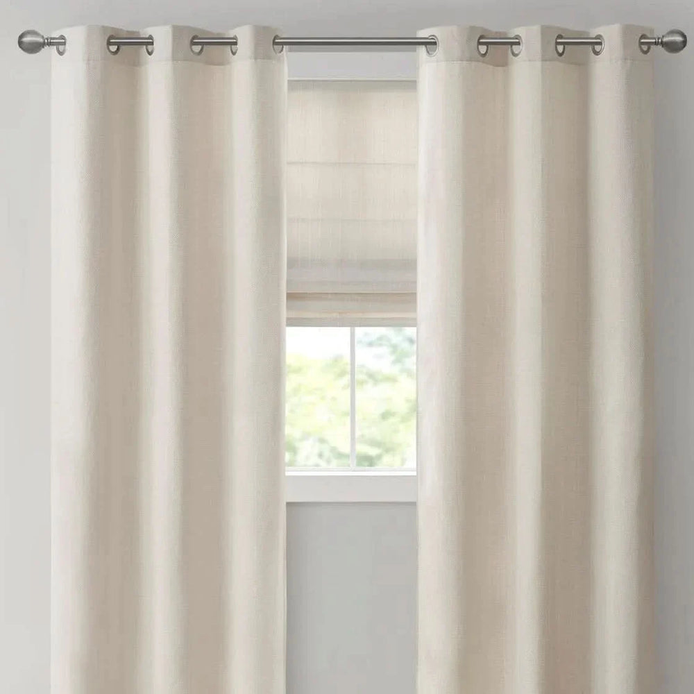 Room Darkening Roman Shade Polyester Cordless 64 Inch Long Window Covering Media 17