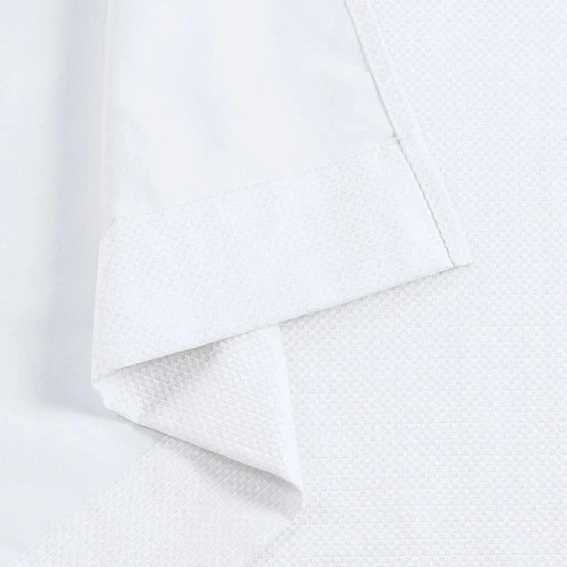 Basketweave Curtains Polyester Room Darkening Window Panel Pair 84 Inch Length