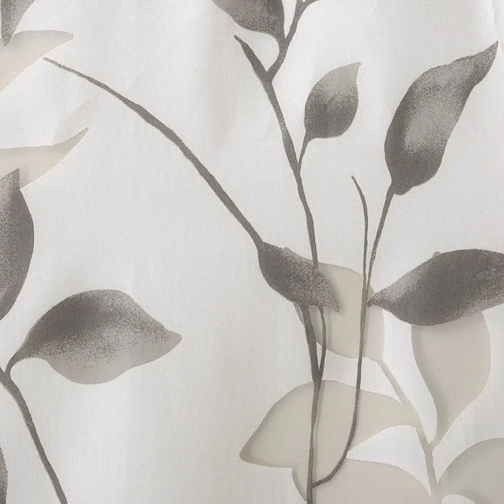 Botanical Curtain Panels Polyester Burnout Print Modern Two Panels Media 9