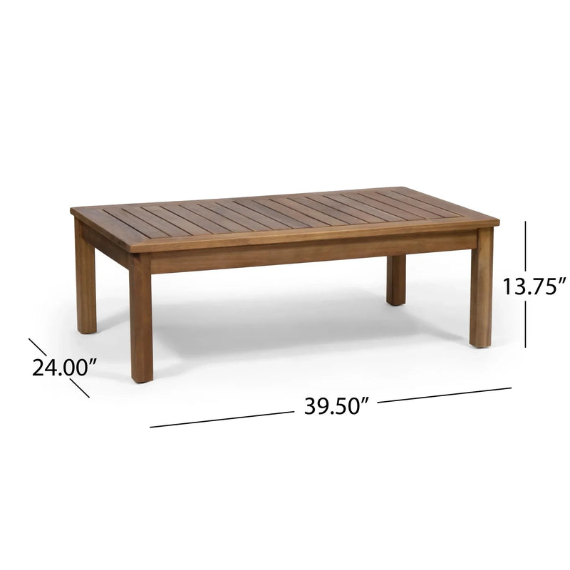 Acacia Wood Outdoor Chat Set Rope Wrapped Teak Color Patio Cushions