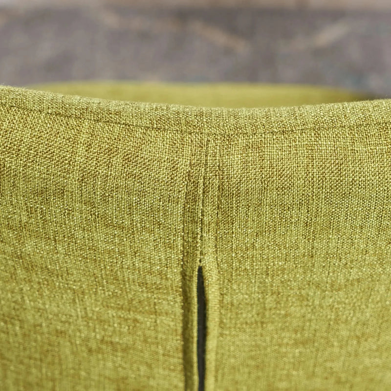 Dining Chair Set Green Fabric & Wood Finish Contoured Support Pair