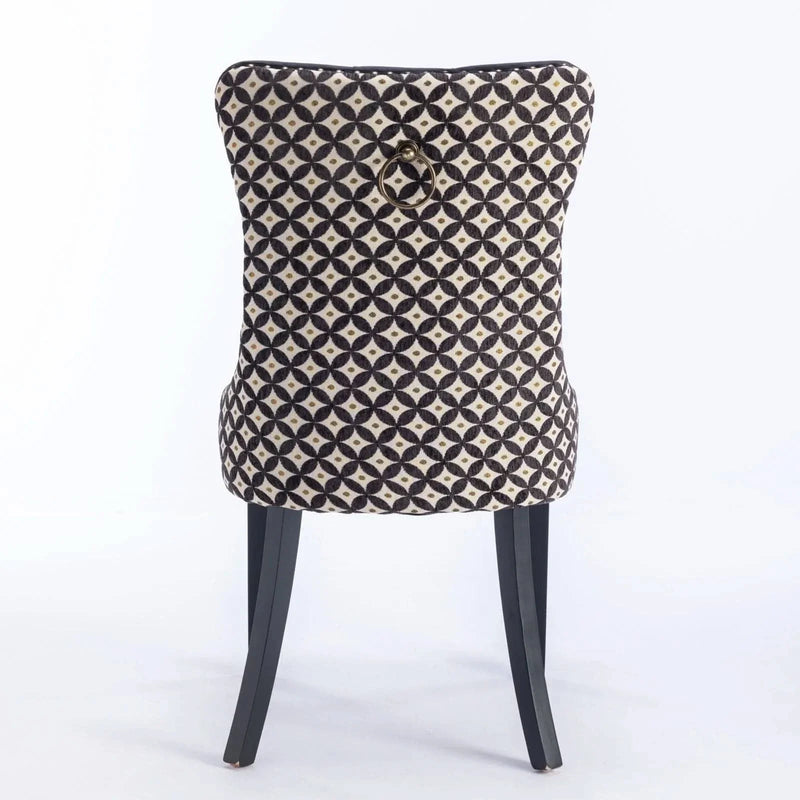 Velvet Dining Chairs Tufted Solid Wood & Nailhead Trim Set Of Two