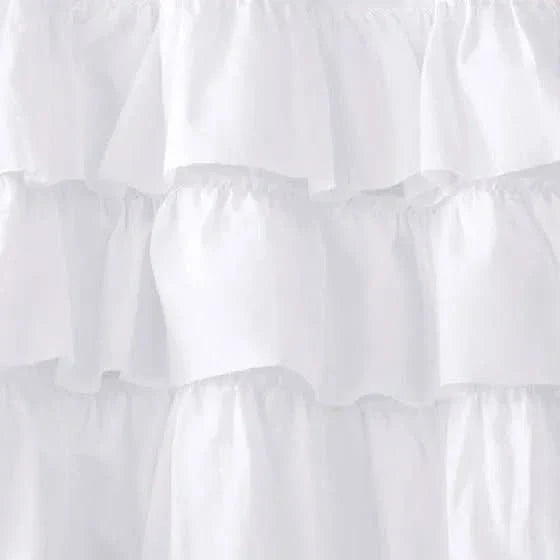 Cotton Valance Oversized Ruffle Rod Pocket White 50x18 Window Decor Media 2