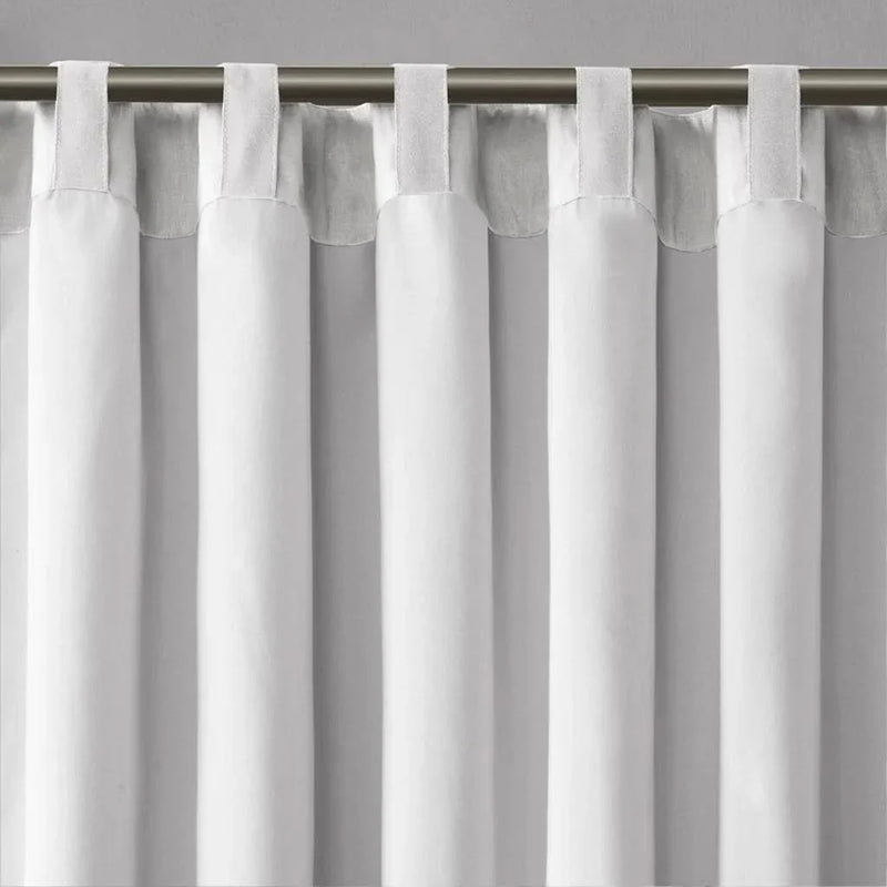 Curtain Panel Polyester Embroidered Branch Design Faux Silk Sheen