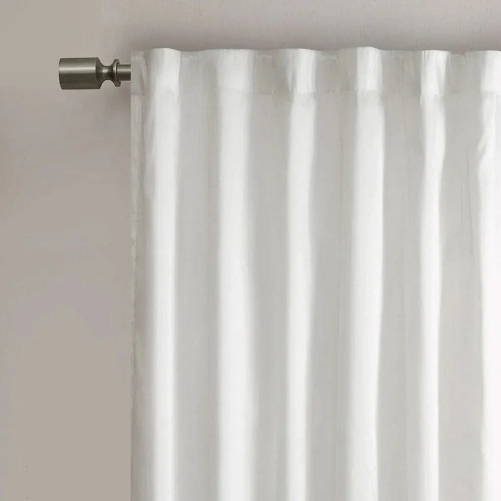 Curtain Panel Polyester Embroidered White Curtains With Branch Design Media 6