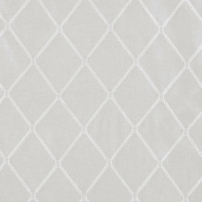 Diamond Embroidered Window Scarf Polyester Sheer Drapery For Living Room