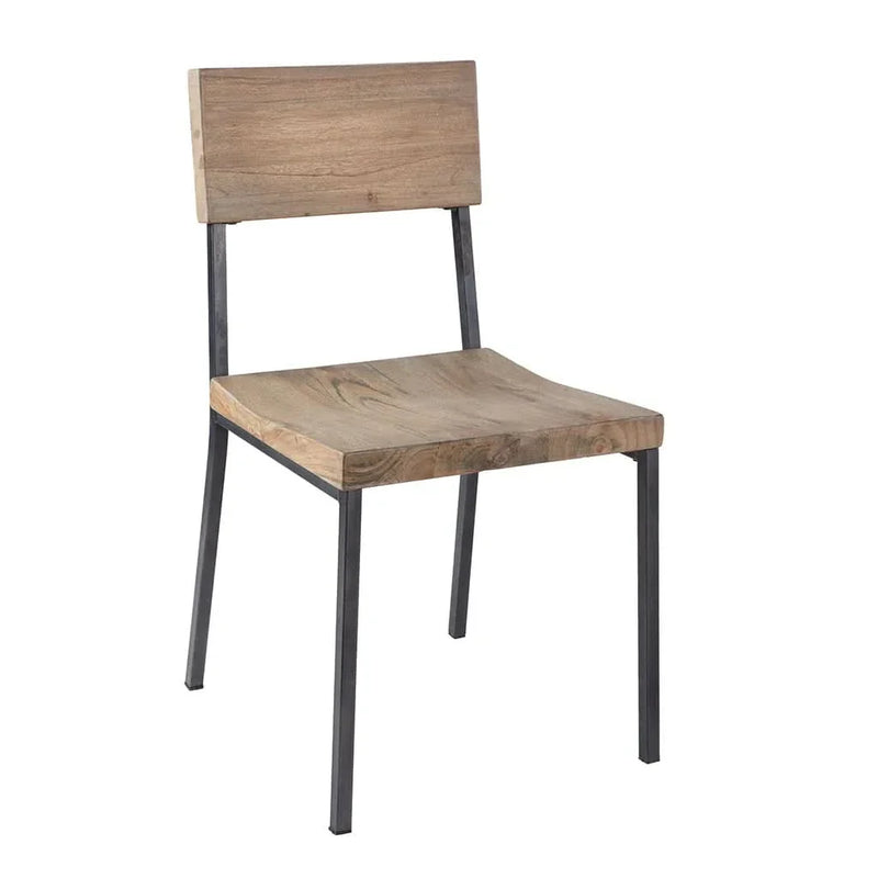 Dining Chairs Solid Wood Grey Finish For Modern Dining Room Set Of 2
