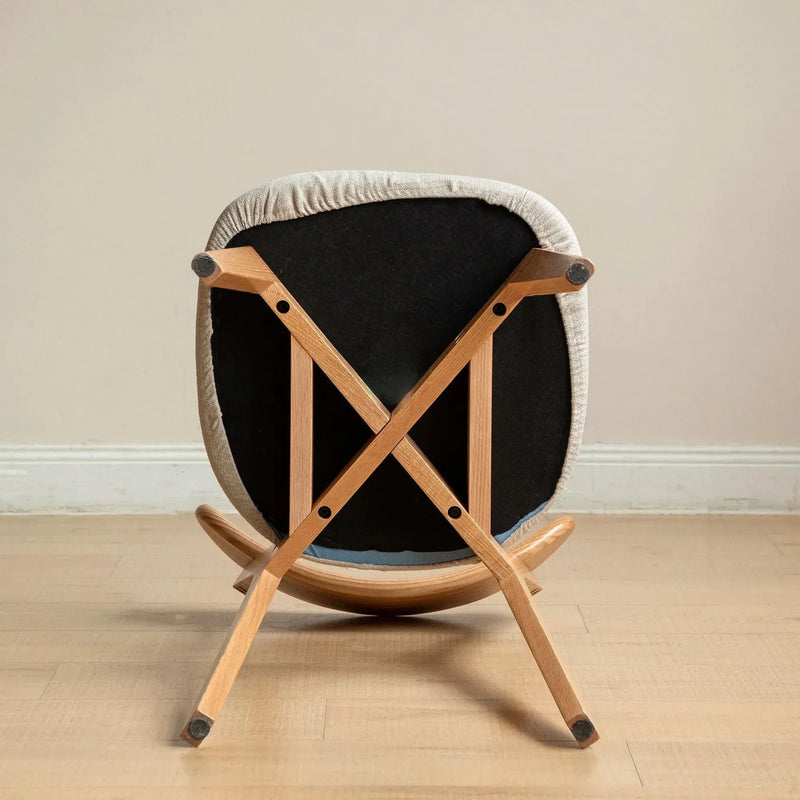 Dining Chair Oak Solid Wood Upholstered Seat Minimalist Design For Dining Rooms