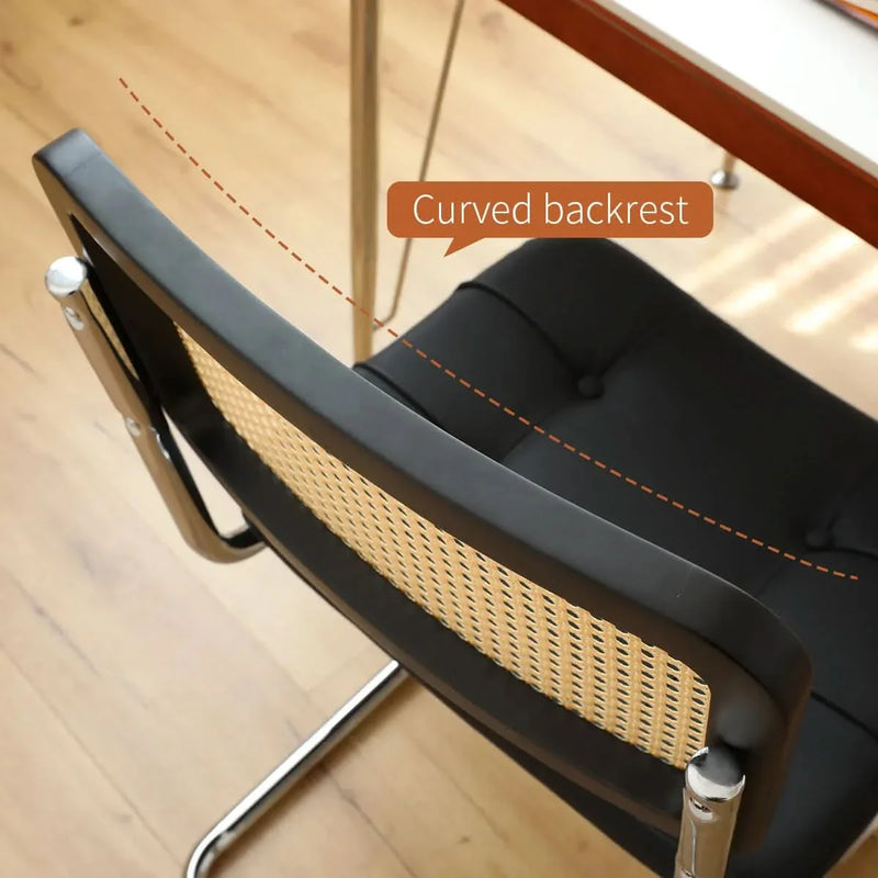 Dining Chairs Faux Leather Mid Century Modern Chrome Legs Set Of 2