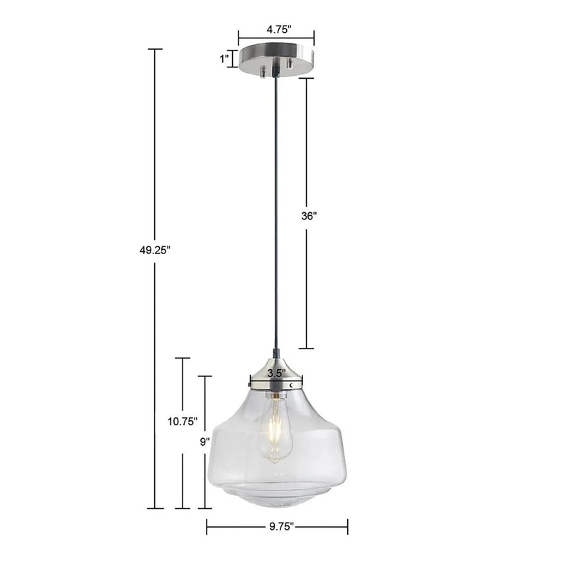 Glass Pendant Bell-Shaped Ceiling Light For Living Rooms Home Decor