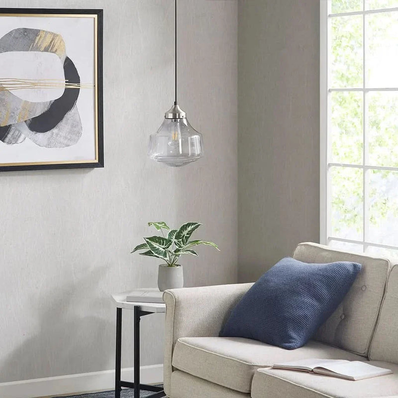 Glass Pendant Bell-Shaped Ceiling Light For Living Rooms Home Decor