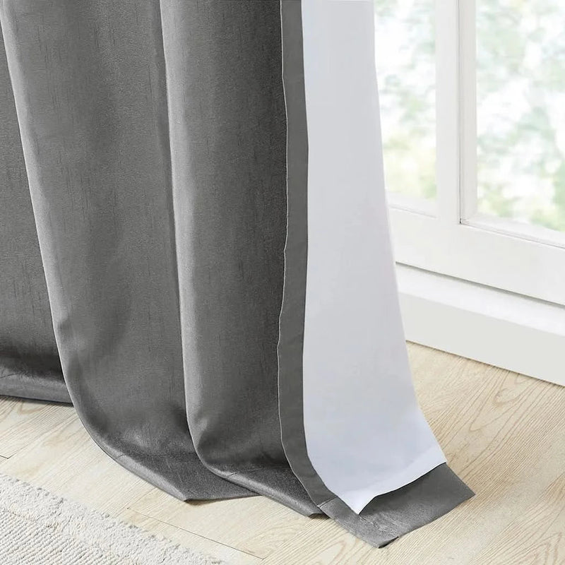 Embroidered Curtain Panel Polyester Floral Embroidery 84 Inch Length