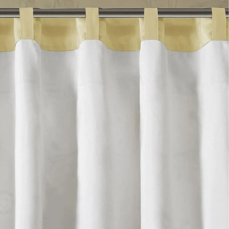 Embroidered Curtain Panel Polyester Floral Embroidery 84 Inch Length