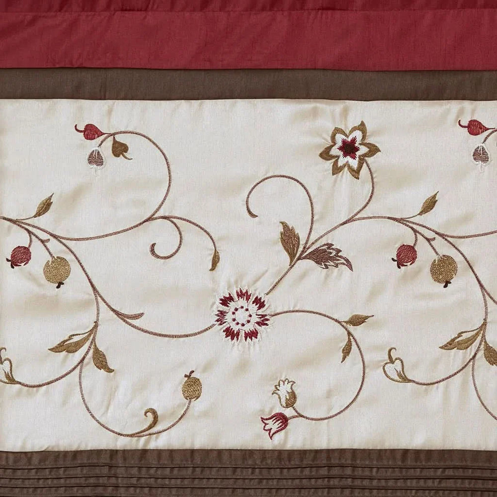 Embroidered Curtain Panel Polyester Floral Embroidery For Living Room Media 11