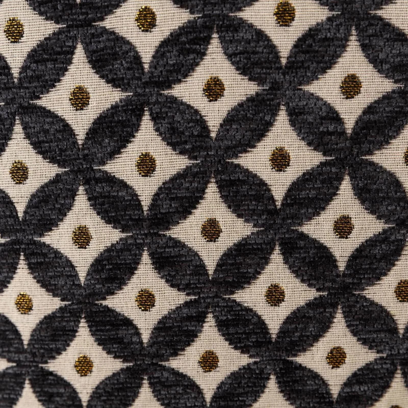 Dining Chairs Fabric Patterned Upholstery With Rubberwood Legs & Nail Heads