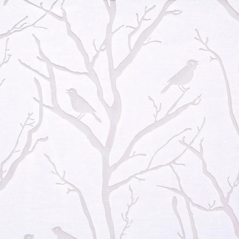 Bird On Branches Sheer Curtain Polyester Burnout Grommet Top Single Panel