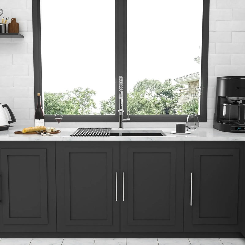 Stainless Steel Kitchen Sink Gunmetal Black Double Bowl Undermount 33x19