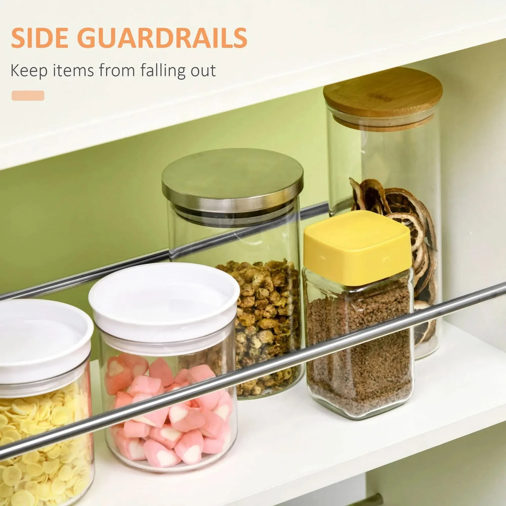 Rolling Kitchen Storage Cart For Small Spaces Particle Board Space-Saving Media 5