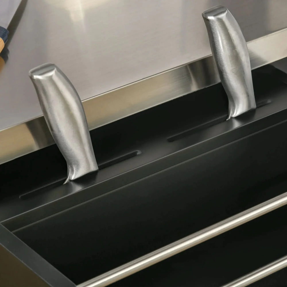 Kitchen Island On Wheels Stainless Steel Countertop With Drawer Storage Media 5