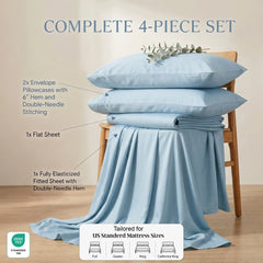 TENCEL Lyocell Sheet Set 4-Piece Moisture-Wicking All-Season Sleep perspective