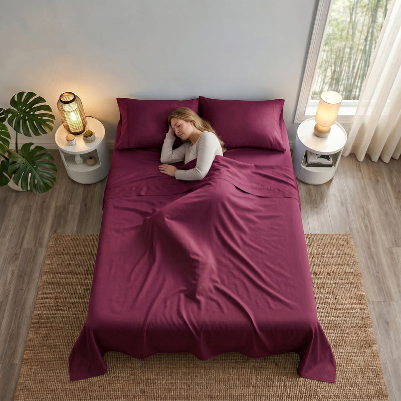 TENCEL Lyocell Sheet Set 4-Piece Moisture-Wicking All-Season Sleep