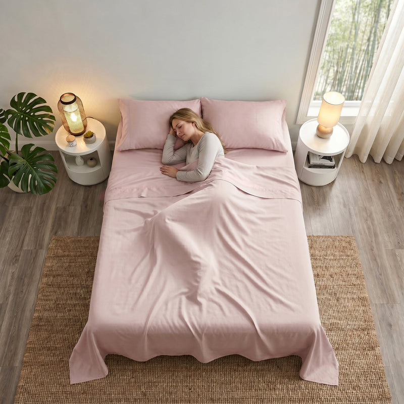 TENCEL Lyocell Sheet Set 4-Piece Moisture-Wicking All-Season Sleep