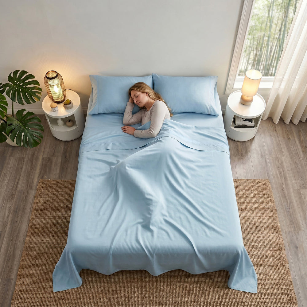 TENCEL Lyocell Sheet Set 4-Piece Moisture-Wicking All-Season Sleep Media 177